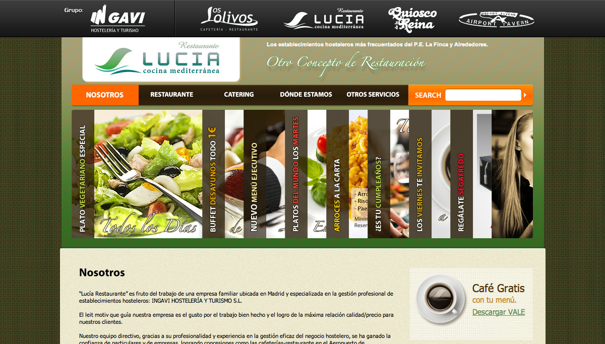 diseño web Lucia Restaurante
