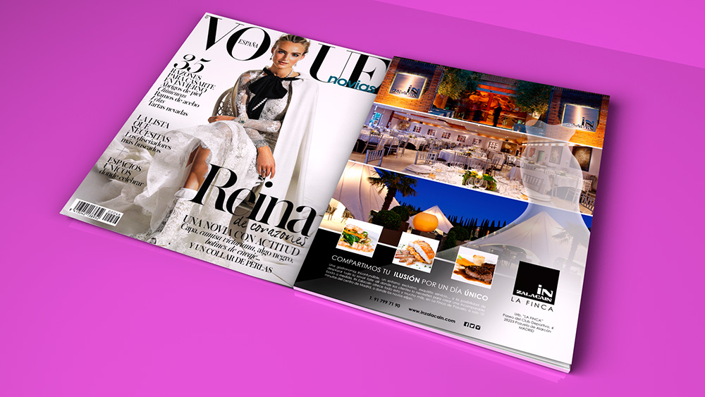Diseño anuncio revista Vogue y Telva In Zalacain 2