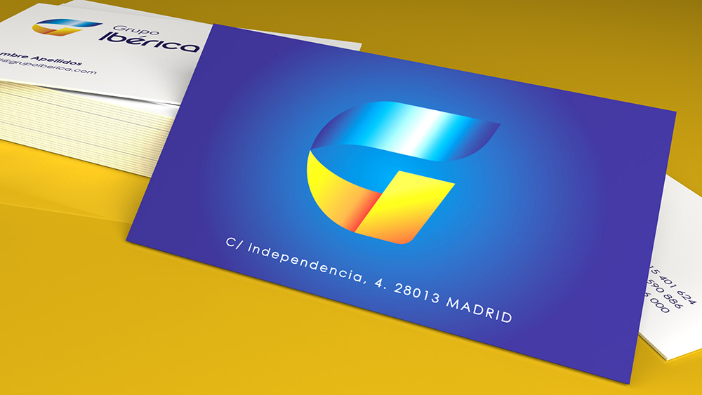 diseño logotipo GI Tarjetas vista trssera 2