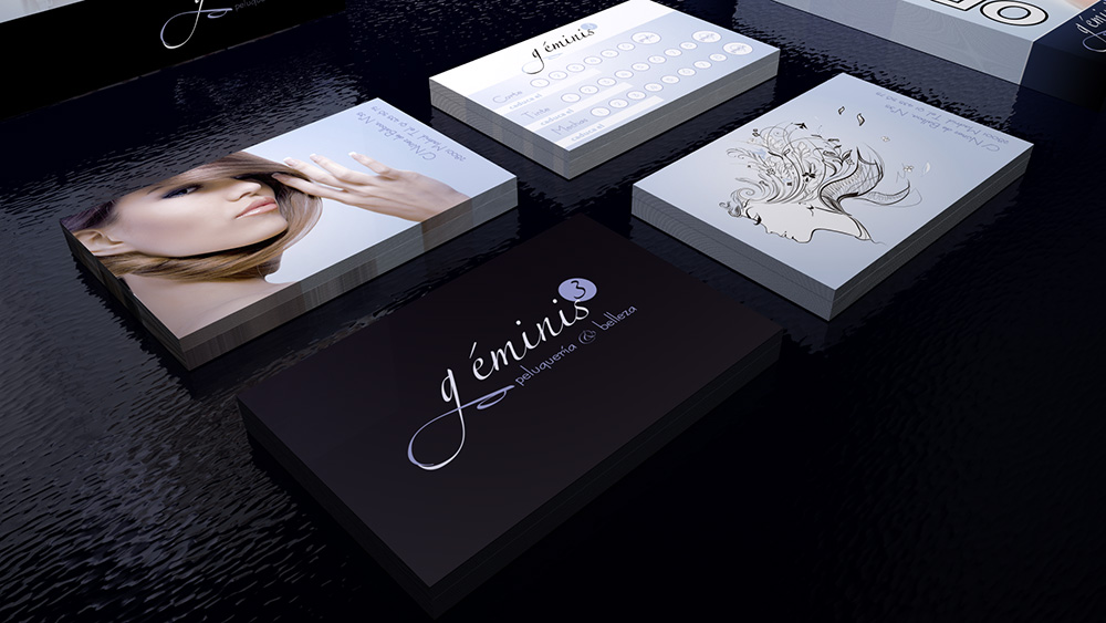 Diseño logotipo e Identidad corporativa Geminis3 tarjetas