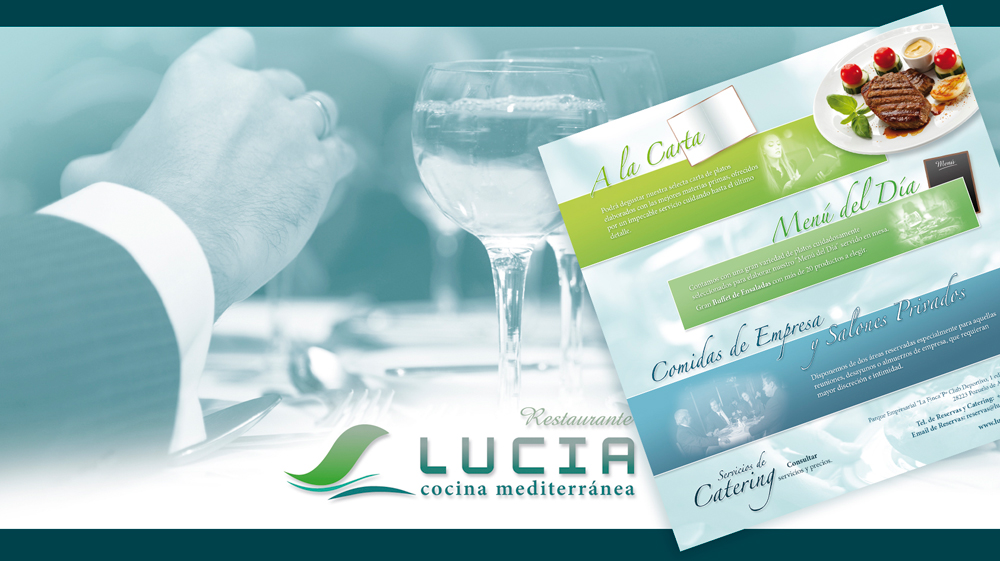 Diseño Identidad corporativa y Díptico Lucia