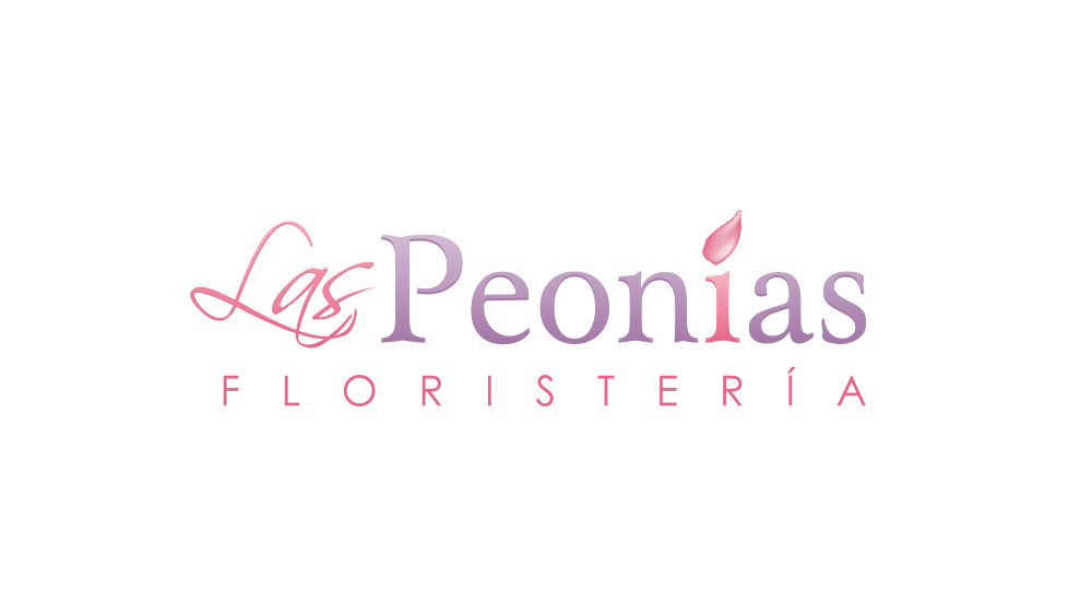 Diseño Logotipo Floristería Las Peonías 2